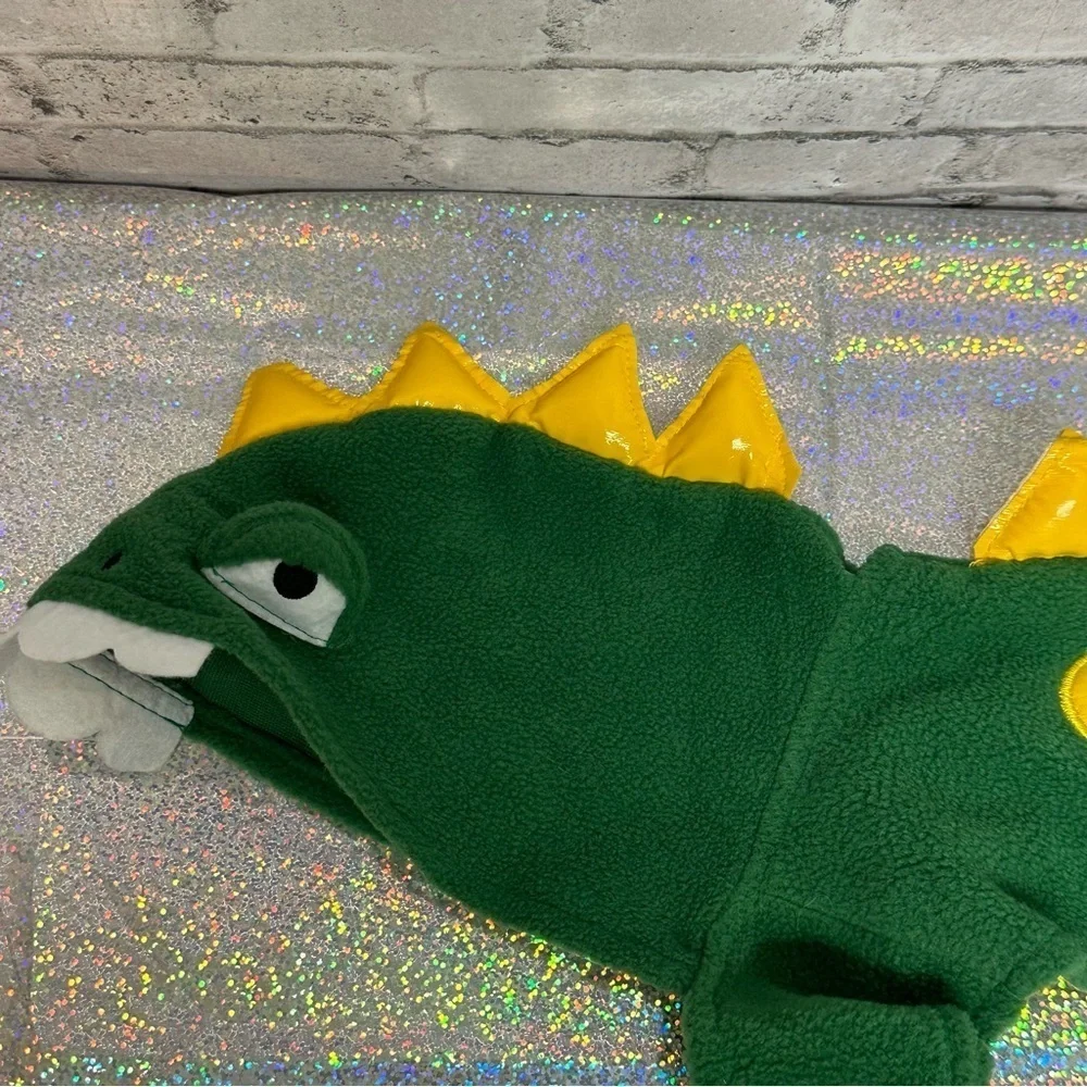 Dinosaur Size SM Dog Pet Costume Halloween Green Yellow Monster Dino